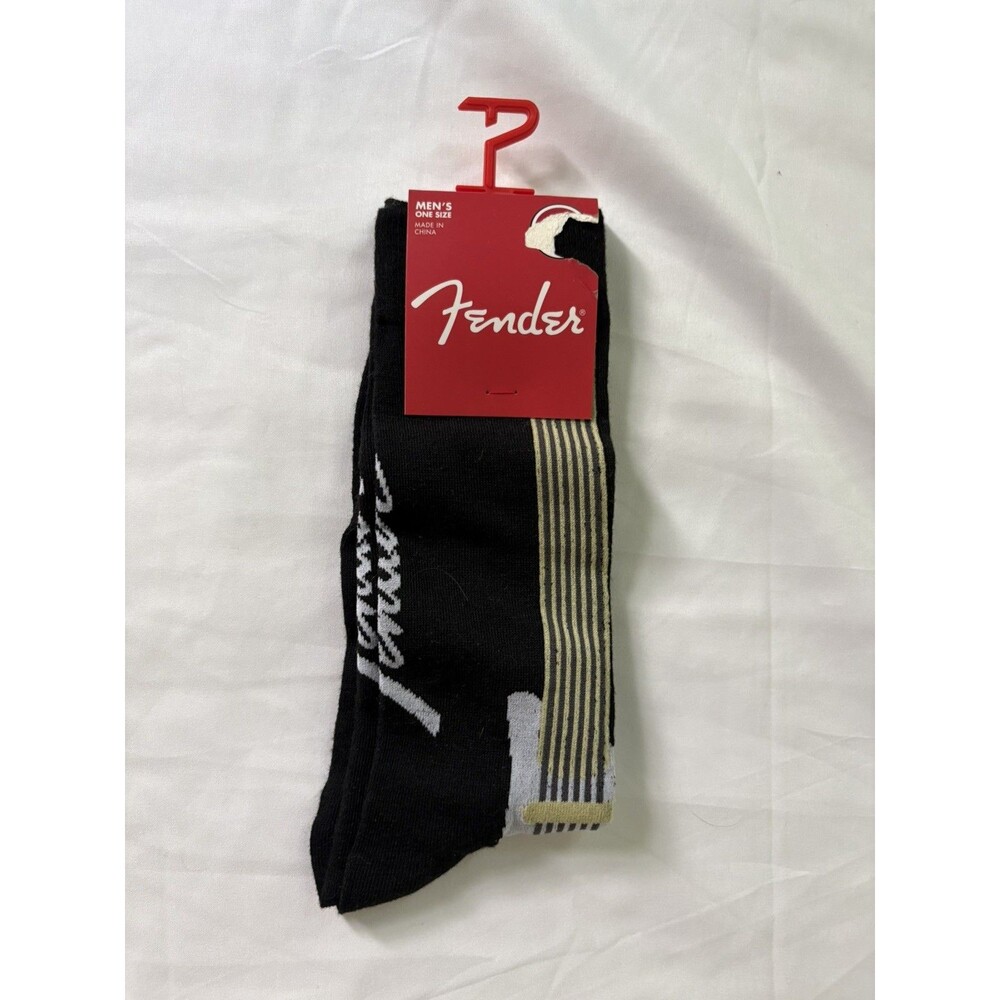 FENDER Electric Guitar Instrument Socks Licensed Music Novelty Men’s US 7-12 NEW
